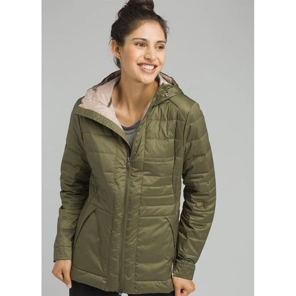 Prana Jackets & Blazers - PRANA Pyx Stretch Down Hooded Puffer Jacket